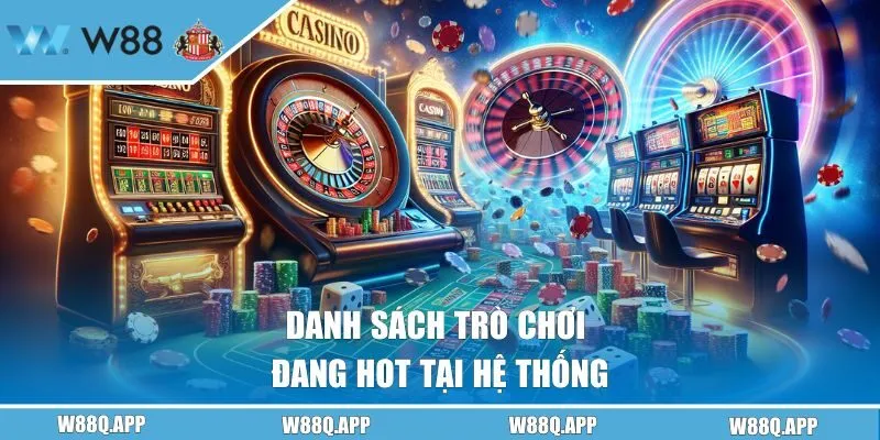 Danh sách trò chơi đang hot tại hệ thống